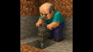 Old #minecrafter fails at making a vertical #Create #drill.