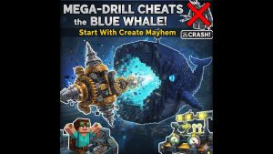 MEGA-DRILL CHEATS the Blue Whale DUNGEON! (Start With Create Modpack Mayhem)